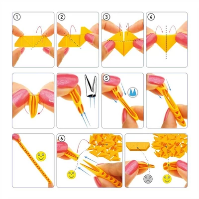 Kép 3/3 - Origami 3D Ananász papírhajtogatós építőjáték