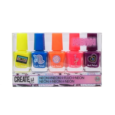 Kép 2/2 - Canenco Create It! Körömlakk 5db-os szett, neon színek