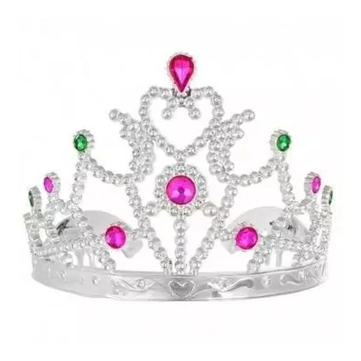 Ezüst tiara kövekkel