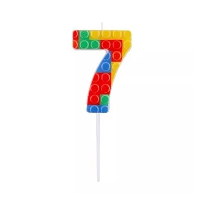 Építőkocka mintás gyertya - 7