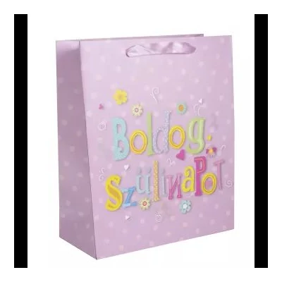 Boldog születésnapot! ajándékzacskó - 31 x 42 cm