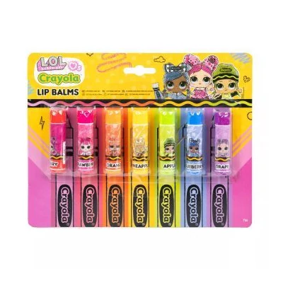 L.O.L. x Crayola: Ajakbalzsam készlet - 7 db-os