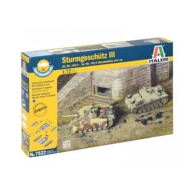 Italeri: Sturmgeschutz III Sd.tank makett ragasztóval, 1:72