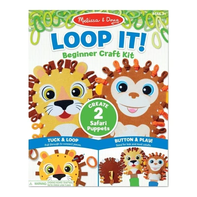 Kép 2/3 - Melissa & Doug Kreatív játék kezdőknek, Hurkold! - vadállatka bábok