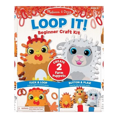 Kép 2/3 - Melissa & Doug Kreatív játék kezdőknek, Hurkold! - farmállatka bábok