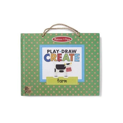 Kép 2/3 - Melissa & Doug Kreatív játék, Letörölhető rajzoló és mágneses játékkészlet - Farm