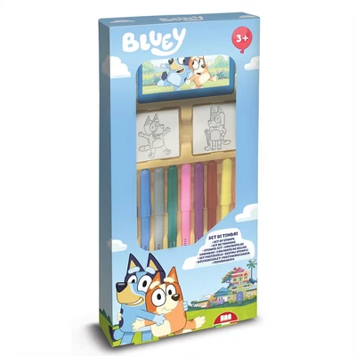 Kép 2/2 - Multiprint Bluey nyomdakészlet filcekkel, 9 db-os