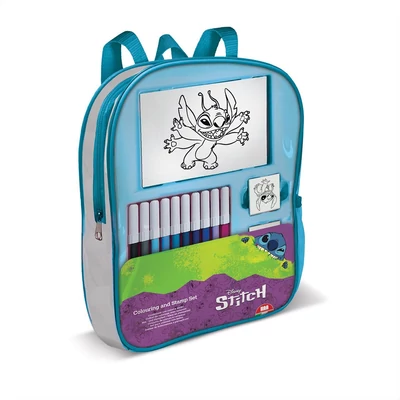 Kép 2/2 - Stitch bélyegző szett hátizsákban