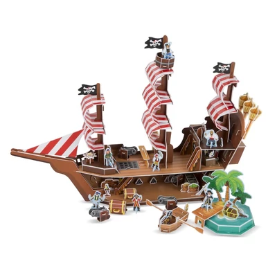 Kép 2/3 - Melissa & Doug 3D puzzle, Kalózhajó