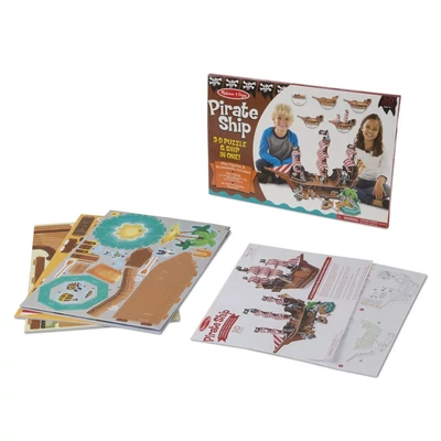 Kép 3/3 - Melissa & Doug 3D puzzle, Kalózhajó