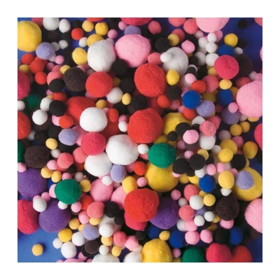 Kép 2/2 - Playbox Pom-Pom, vegyes méret, alapszínek, 525 db