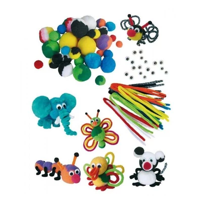 Kép 2/3 - Playbox Pompom állat készítő szett, vegyes csomag