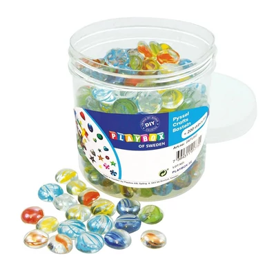 Kép 2/2 - Playbox Üveg kavicsok 17-19 mm