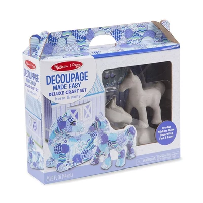 Kép 2/3 - Melissa & Doug Kreatív játék, Dekupázs, lovak