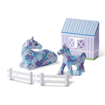 Kép 3/3 - Melissa & Doug Kreatív játék, Dekupázs, lovak