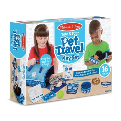 Kép 2/3 - Melissa & Doug Szerepjáték, Kisállat hordozó és utazó szett