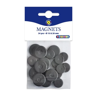 Kép 2/2 - Playbox Mágnes korong, 15 mm és 20 mm, 24 db