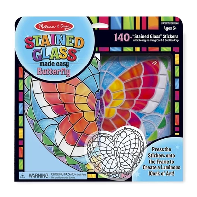 Kép 2/3 - Melissa & Doug Kreatív játék, Ólomüveg képkészítő készlet, pillangó