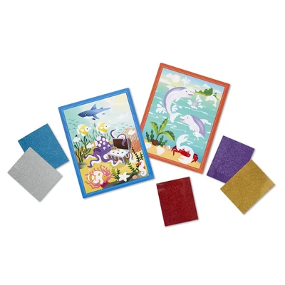 Kép 3/3 - Melissa & Doug Kreatív játék, Glitter képkészítő, tenger