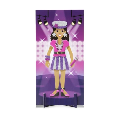 Kép 3/3 - Melissa & Doug Kreatív játék, Glitter képkészítő, divat