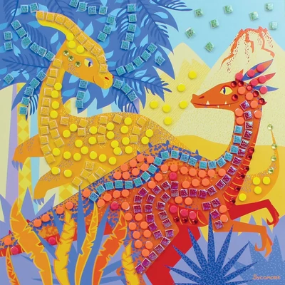 Kép 3/3 - Sycomore Stick'n Fun mozaikkép készítő - dinoszaurusz