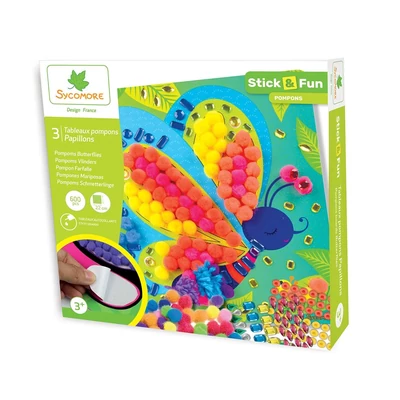 Kép 2/3 - Sycomore Stick n Fun Pompom pillangó készítő