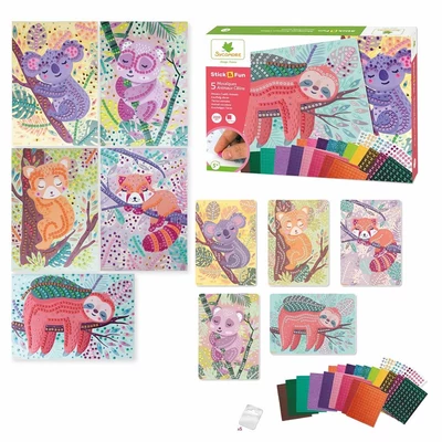 Kép 3/3 - Sycomore Stick 'n fun Mozaikkép-készítő - ölelnivaló állatok