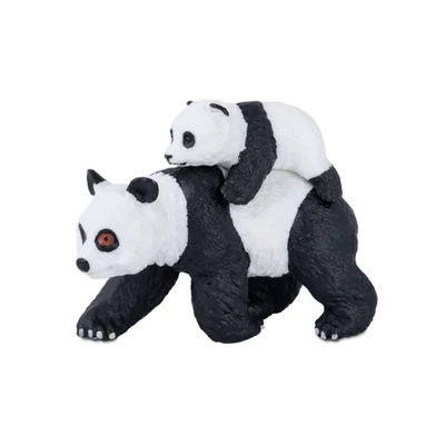 Kép 2/2 - Comansi Little Wild nőstény panda bocsával figura