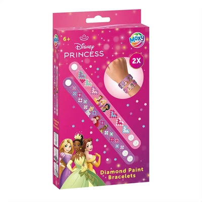 Kép 2/3 - Moxy Disney hercegnős gyémántfeestő karkötő, 2 db