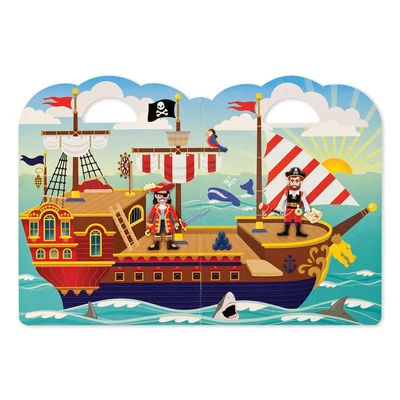 Kép 3/3 - Melissa & Doug, kreatív játék, pufi matrica készlet, kalózok