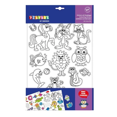 Kép 2/3 - Playbox Színezhető matricák, 10 matricív