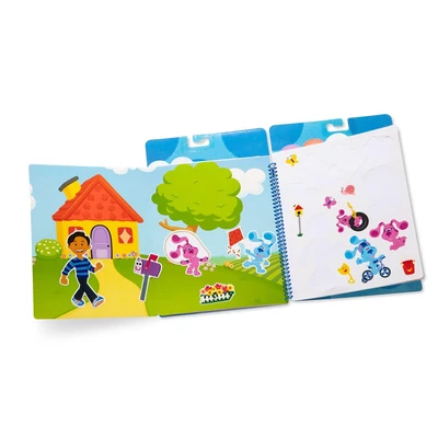 Kép 3/3 - Melissa & Doug kreatív játék, újrahasználható matricakészlet, Azúrkék nyomok és te - Azúrkék kedvenc