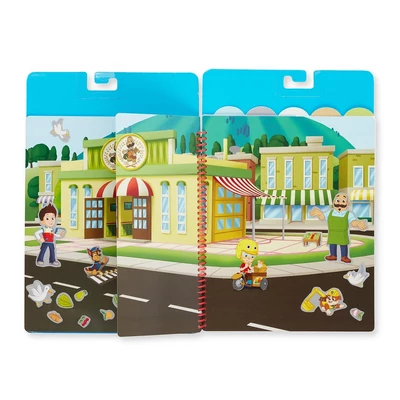 Kép 3/3 - Melissa & Doug kreatív játék, újrahasználható matrica füzet, Mancs Őrjárat - Kaland-öböl