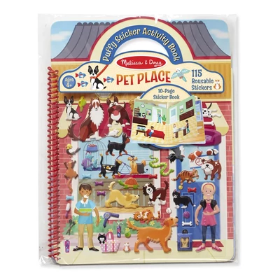 Kép 2/3 - Melissa & Doug Kreatív játék, Pufi matrica készlet, házi kedvencek