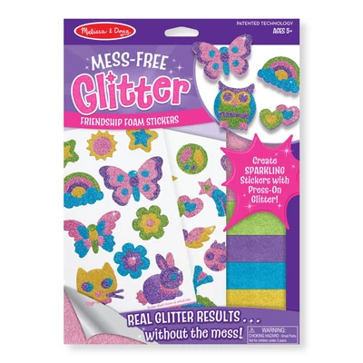 Kép 2/3 - Melissa & Doug Kreatív játék, Glitter pufi matrica készítő, barátság