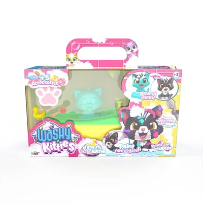 Kép 2/3 - Washy Friends Color Reveal Pancsoló cicusok káddal és 5 kiegészítővel - Cirmi