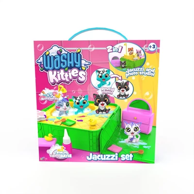Kép 3/3 - Washy Friends Color Reveal Pancsoló cicusok jacuzzival és 5 kiegészítővel, 2 figurával