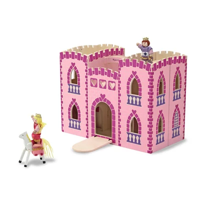 Kép 3/3 - Melissa & Doug Szétnyitható fa kastély, Királylány