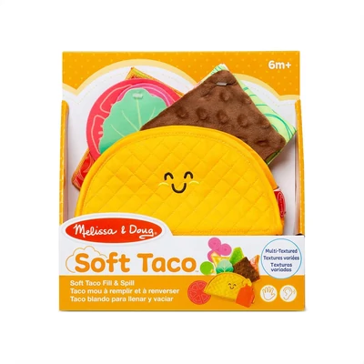 Kép 3/3 - Melissa & Doug bébijáték, Tapintásfejlesztő puha tacoban