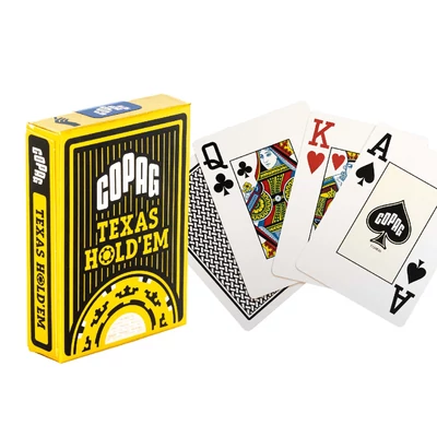 Kártya, Póker, Copag Texas Hold'em Gold Black, 2 nagy indexes plasztik