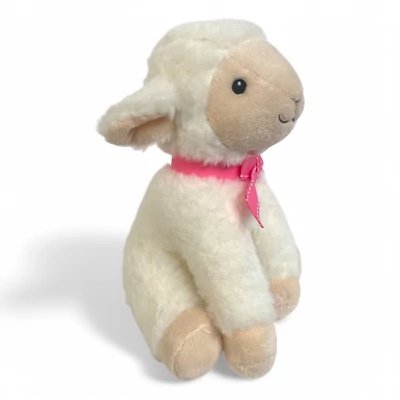 Kép 4/7 - Plüss bárány, ülõ, szalaggal, 2 szín, 19 cm