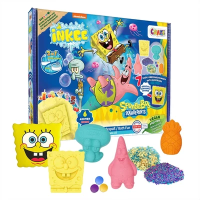 Kép 2/3 - Craze Inkee vegán fürdő nagy szett -  Spongya Bob