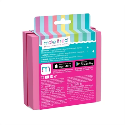 Kép 3/3 - Make It Real Ékszerkészítés, Halo charm karkötők csini pinkben