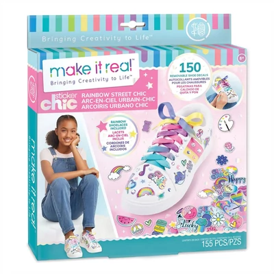 Kép 2/3 - Make It Real Sticker Chic cipődíszítés - a szivárványos út divatja