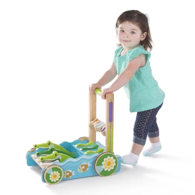Kép 2/3 - Melissa & Doug Bébijáték, Kroki kattogtató tologató