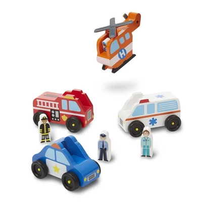 Kép 3/3 - Melissa & Doug Fa jármű, Vészhelyzet járművei