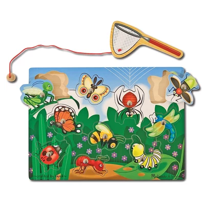 Kép 2/3 - Melissa & Doug Fa készégfejlesztő játék, Mágneses lepkeháló
