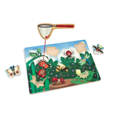 Kép 3/3 - Melissa & Doug Fa készégfejlesztő játék, Mágneses lepkeháló