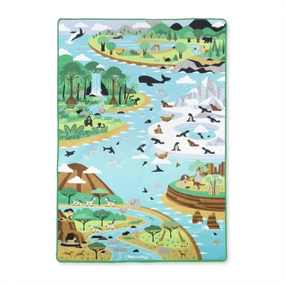 Kép 2/3 - Melissa & Doug, játszószőnyeg 200x150 cm, állatok élőhelyei