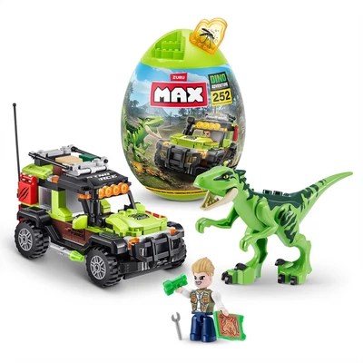 Kép 2/3 - Zuru MAX Dino Adventure dinó tojás kapszula, 252 db-os